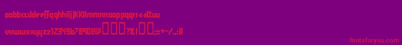 Y2kFriendlyFuture Font – Red Fonts on Purple Background