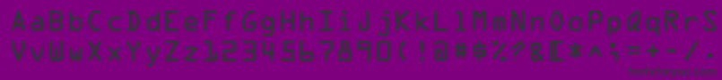 フォントOpticaladbNormal – 紫の背景に黒い文字