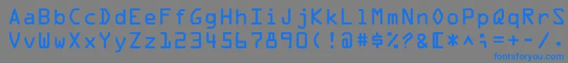 OpticaladbNormal Font – Blue Fonts on Gray Background