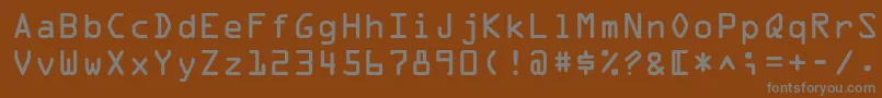 フォントOpticaladbNormal – 茶色の背景に灰色の文字