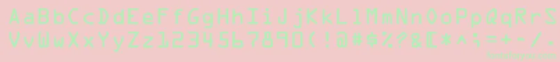 OpticaladbNormal Font – Green Fonts on Pink Background