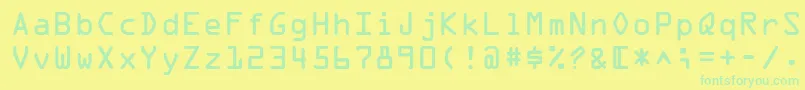 Więcej informacji o czcionce OpticaladbNormal Czcionka OpticaladbNormal – zielone czcionki na żółtym tle