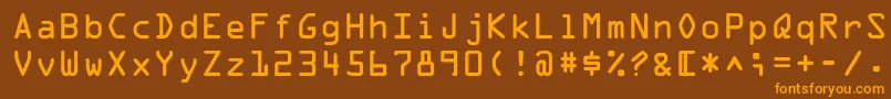 OpticaladbNormal Font – Orange Fonts on Brown Background