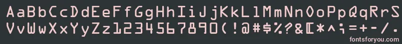 OpticaladbNormal Font – Pink Fonts on Black Background