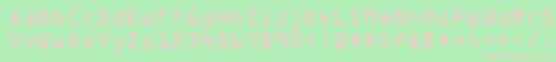 OpticaladbNormal Font – Pink Fonts on Green Background