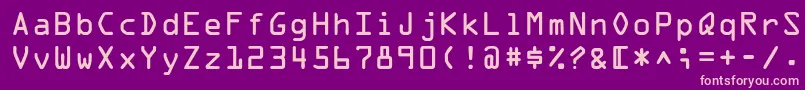 OpticaladbNormal-Schriftart – Rosa Schriften auf violettem Hintergrund