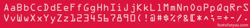 OpticaladbNormal Font – Pink Fonts on Red Background