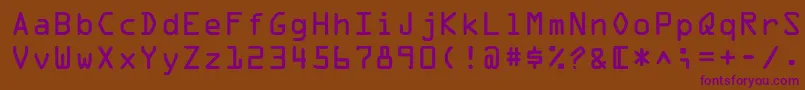 OpticaladbNormal Font – Purple Fonts on Brown Background