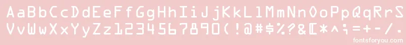 OpticaladbNormal Font – White Fonts on Pink Background