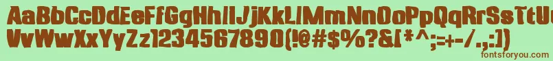 Anklepantsink Font – Brown Fonts on Green Background