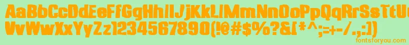Anklepantsink Font – Orange Fonts on Green Background