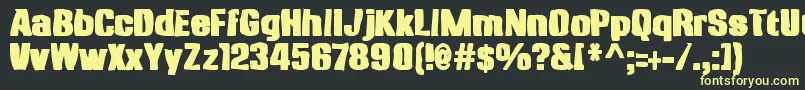 Anklepantsink Font – Yellow Fonts on Black Background