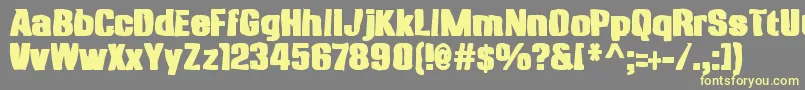 Anklepantsink Font – Yellow Fonts on Gray Background