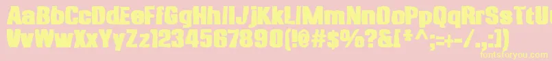 Anklepantsink Font – Yellow Fonts on Pink Background