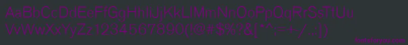 フォントAnconaLightRegular – 黒い背景に紫のフォント
