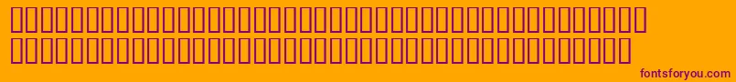 Шрифт Georgemelvillesh – фиолетовые шрифты на оранжевом фоне