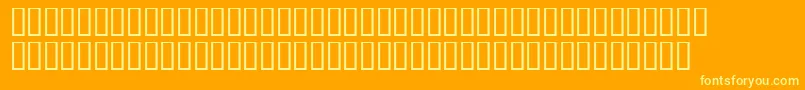 Georgemelvillesh-Schriftart – Gelbe Schriften auf orangefarbenem Hintergrund