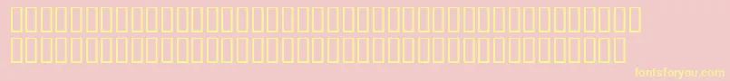 Georgemelvillesh-Schriftart – Gelbe Schriften auf rosa Hintergrund