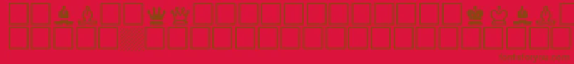 Cheq Font – Brown Fonts on Red Background
