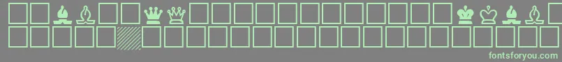 Weitere Informationen zur Cheq-Schriftart Cheq-Schriftart – Grüne Schriften auf grauem Hintergrund