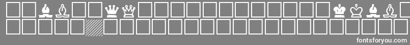Cheq-Schriftart – Weiße Schriften auf grauem Hintergrund