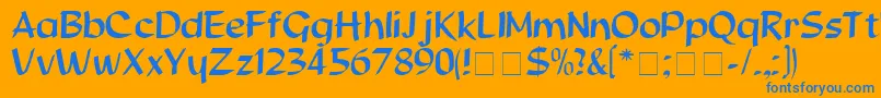 BeauregardDisplaySsi Font – Blue Fonts on Orange Background