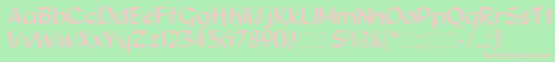 Шрифт BeauregardDisplaySsi – розовые шрифты на зелёном фоне