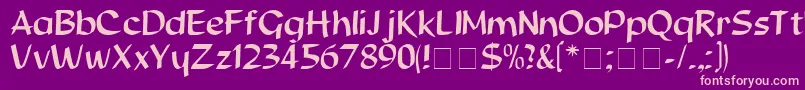 BeauregardDisplaySsi Font – Pink Fonts on Purple Background