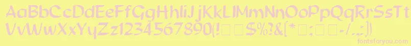 BeauregardDisplaySsi Font – Pink Fonts on Yellow Background