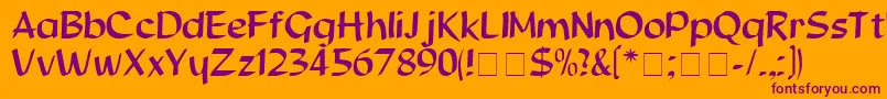BeauregardDisplaySsi Font – Purple Fonts on Orange Background