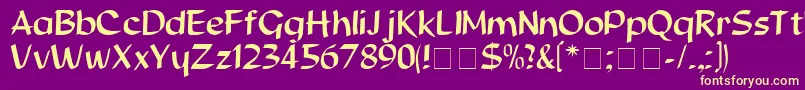 fuente BeauregardDisplaySsi – Fuentes Amarillas Sobre Fondo Morado
