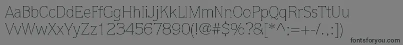 ItcQuorumLtLight Font – Black Fonts on Gray Background