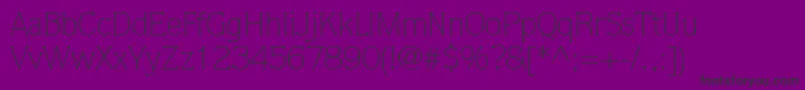 Шрифт ItcQuorumLtLight – чёрные шрифты на фиолетовом фоне