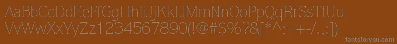 ItcQuorumLtLight Font – Gray Fonts on Brown Background