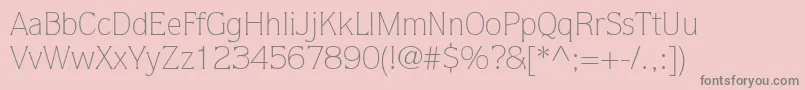 ItcQuorumLtLight Font – Gray Fonts on Pink Background