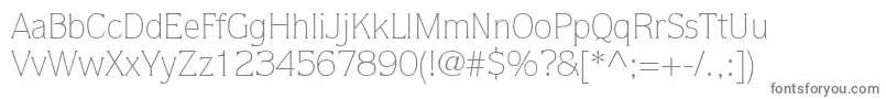 ItcQuorumLtLight Font – Gray Fonts on White Background