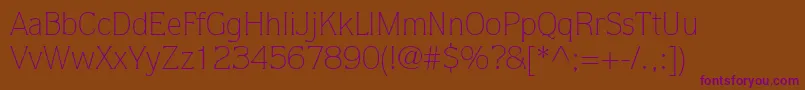 Шрифт ItcQuorumLtLight – фиолетовые шрифты на коричневом фоне