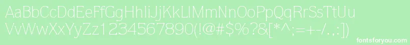 ItcQuorumLtLight Font – White Fonts on Green Background