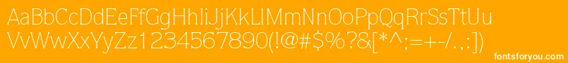 More about ItcQuorumLtLight Font ItcQuorumLtLight Font – White Fonts on Orange Background