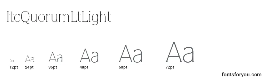ItcQuorumLtLight Font Sizes