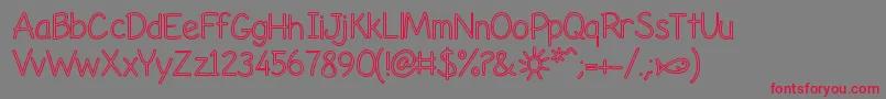 LifesABeachHollow-Schriftart – Rote Schriften auf grauem Hintergrund