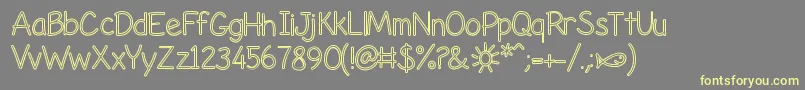 LifesABeachHollow Font – Yellow Fonts on Gray Background