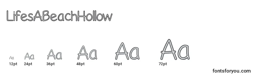 LifesABeachHollow Font Sizes