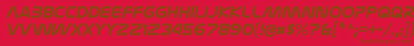 NasalizationrgBolditalic Font – Brown Fonts on Red Background