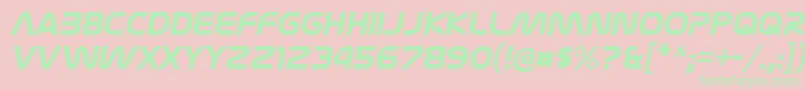 NasalizationrgBolditalic Font – Green Fonts on Pink Background