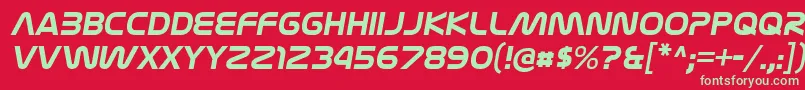 NasalizationrgBolditalic Font – Green Fonts on Red Background