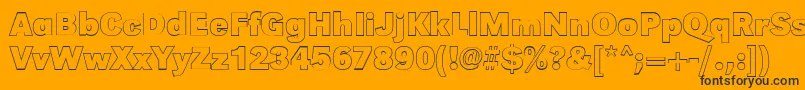 GroteskouBold Font – Black Fonts on Orange Background