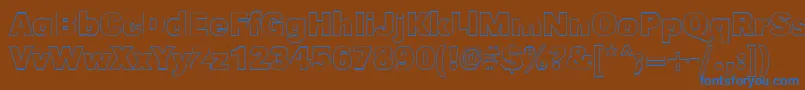 GroteskouBold Font – Blue Fonts on Brown Background