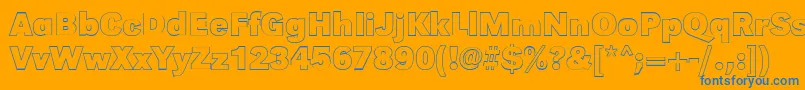 GroteskouBold Font – Blue Fonts on Orange Background