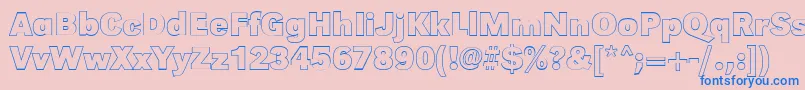 GroteskouBold Font – Blue Fonts on Pink Background